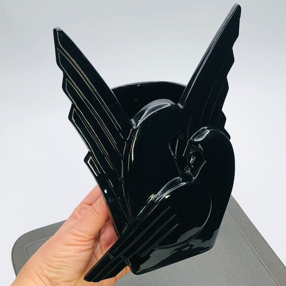 Vintage Fitz and Floyd Skylark Dove Vase: Art Deco Revival Ceramic Centerpiece - Picture 3 of 10